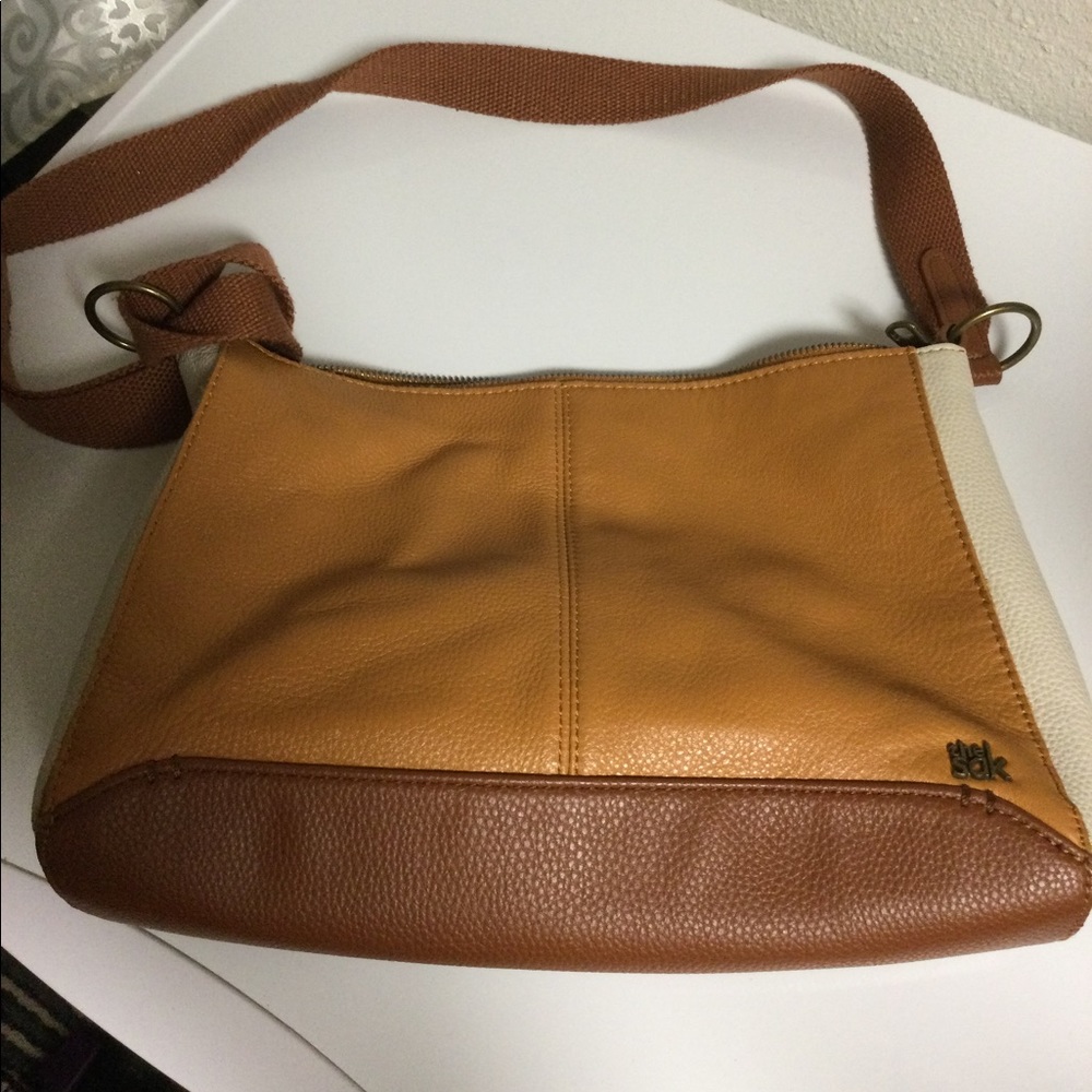 THE SAK shoulder bag, multi brown tones 12Lx10Hx4W